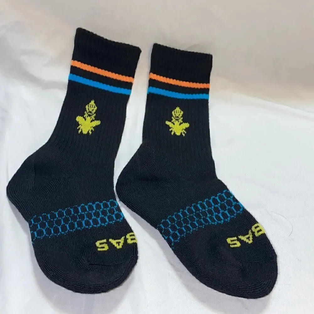 BOMBAS Black Calf Sock- Youth XS